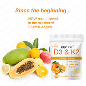Suplemen <span class=keywords><strong>Vitamin</strong></span> K2 & D3 Capsules non-gmo Formula 10000 IU <span class=keywords><strong>Vitamin</strong></span> D3 & 200 <span class=keywords><strong>Mcg</strong></span>, 300 kapsul, bebas OEM, bebas kedelai, - Product Image 5