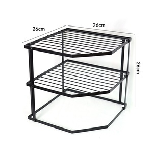 Estante de Almacenamiento de Doble Nivel de Acero Inoxidable Impermeable para Ollas, Organizador de Fregadero de Cocina, Escurridor de Esquina para Uso Doméstico - Product Image 1