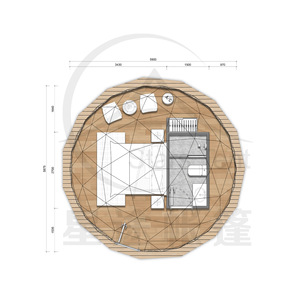 Carpa Domo de Cristal Stars Tent, Carpa Piramidal de Lujo para Glamping al Aire Libre, Personalizada, de Tela Oxford, para Una Habitación, Cuatro Estaciones - Product Image 3