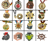 Trophées personnalisés en alliage de zinc pour la musculation, le badminton, le netball, le rugby, médailles d'or, d'argent et de bronze pour les événements sportifs