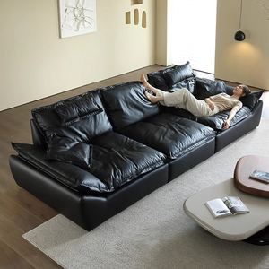 Divano Letto Matrimoniale Moderno di Lusso, Convertibile Minimalista Classico con Ampio Spazio e Cuscini per Soggiorno - Product Image 1