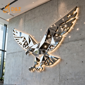 Gruppo <span class=keywords><strong>d</strong></span>'Arte <span class=keywords><strong>D</strong></span>&Z Scultura Murale Moderna Personalizzata in <span class=keywords><strong>Acciaio</strong></span> Inox a Forma di <span class=keywords><strong>Aquila</strong></span> per Hotel e Decorazioni Interne - Product Image 6