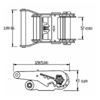 Boucle de fixation antirouille, boucle à came pour sangle de bagage, tendeur de cargaison en acier inoxydable pour bateau