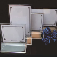 Support de menu de bureau personnalisé en acrylique A6, présentoir de table double face en acrylique transparent pour cadre photo/papier