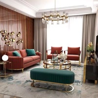 Ensemble de canapés de bureau en tissu de style nordique luxueux, très demandé, pour une ambiance décontractée et confortable dans les zones de réception des hôtels modernes