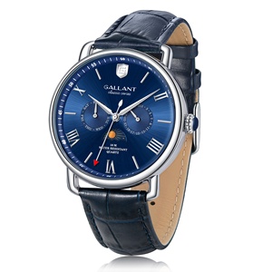 Orologio di Lusso da Uomo GALLANT di Alta Qualità Resistente all'Acqua 5ATM in Lega 20mm con Indicatore delle Fasi Lunari ODM - Product Image 2