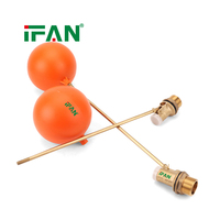 Vanne à flotteur miniature en laiton IFAN pour réservoir d'eau, vanne de contrôle de niveau en cuivre, vanne à flotteur pour système de refroidissement
