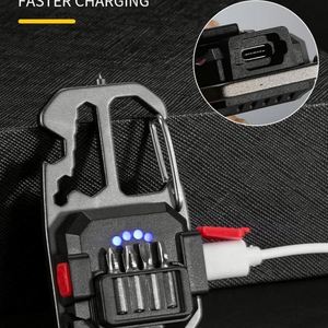 Mini Xách Tay Làm Việc Ánh Sáng Túi Đèn Pin <span class=keywords><strong>Keychain</strong></span> USB Có Thể Sạc Lại Ngoài Trời Cắm Trại Nhỏ Ánh Sáng Mở Chai <span class=keywords><strong>LED</strong></span> Đèn Pin - Product Image 5