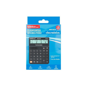 Weibo Bilingual Calculator WB-0626 12 Digits Dual Power Supply - Product Image 1