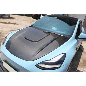 Modification et amélioration de voiture 2019-2024 : Capot moteur avant en fibre de carbone humide pour Tesla Model Y - Product Image 4