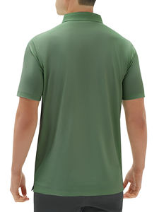 Polos de hombre de punto de secado rápido de fábrica con logotipo bordado, camiseta polo personalizada, polos de golf de rendimiento de algodón para hombres - Product Image 3