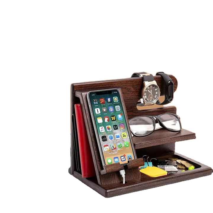 Factory Cheap Wooden Phone Holder Multi Function High Quality Phone Stand Charging - Buy Desk Phone Accessories,Phone Holder,Low Price And High
