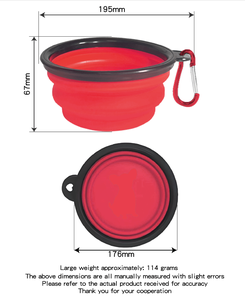 Bol pliable pour chien grande taille 1000ml en TPE, bol à eau portable de voyage avec mousqueton pour la randonnée, le camping, sans BPA - Product Image 3