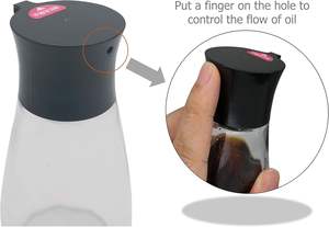 Bottiglia di olio d'oliva da cucina quadrata vuota da 170ml con beccuccio per condimento per salsa di soia - Product Image 3