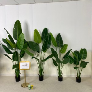 Q182 commercio all'ingrosso Banana Bonsai pianta tropicale ornamento di palma nuova pianta artificiale vaso giardino decorazione per la casa verde - Product Image 4