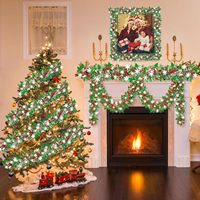 Rubans de décoration de Noël écologiques, flocons de neige blancs, matériau PET, pour l'extérieur et l'intérieur, ruban pour arbre de Noël