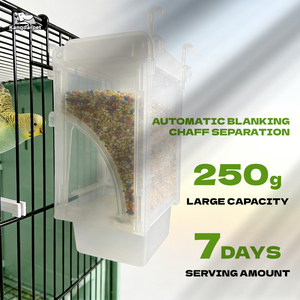 Disponibile negli USA: Mangiatoia per Uccelli Senza Disordine - Mangiatoia Automatica per Pappagalli con Separazione della Paglia, Mangiatoia Trasparente Anti-Schizzi per Gabbie di Uccelli di Piccola Taglia - Product Image 2