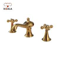 Robinet de lavabo de luxe noir chromé poli, moderne, 3 trous, à montage large, en laiton UPC, anti-goutte, économie d'eau, double poignée, céramique, pour montage sur comptoir