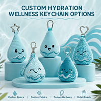 Jouet en peluche personnalisé OEM ODM, animal en peluche, porte-clés, mascotte, pour les campagnes de bien-être et d'hydratation, cadeau de soin, vente en gros, direct usine