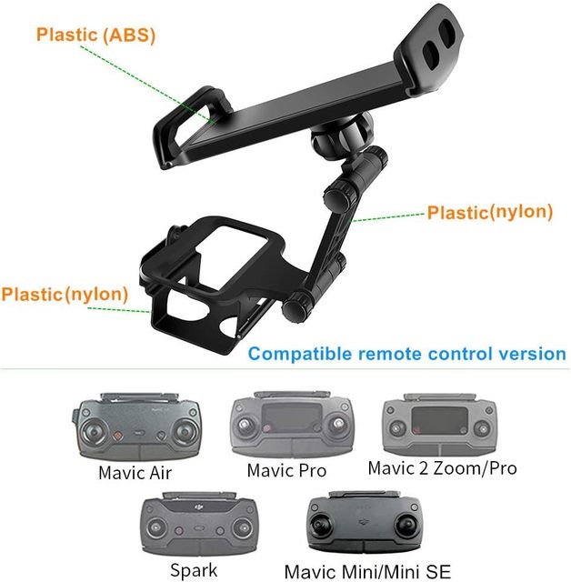 Universal Adjustable Tablet Holder for DJI Mavic Air/Mavic Pro/Mavic 2/Mavic Mini/Spark Controller