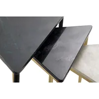 Ensemble de tables auxiliaires 3 pièces en marbre 68x46.5x53 Dimensions