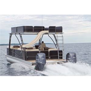 Barco pontón flotante inflable de aluminio de alta calidad de dos pisos para surf 22 pies 90HP Motor fueraborda capacidad para 10 personas - Product Image 1