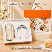 Coffret Cadeau Luxe : Mug de Voyage 500ml en Acier Inoxydable 316, Silicone PP, avec Paille, Buse à Boire Directe, Masseur de Cou, Authentique, Durable, Isotherme