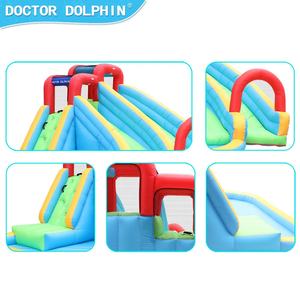 Castillo hinchable para niños, con <span class=keywords><strong>tres</strong></span> castillo hinchable toboganes y piscina de agua, casa de rebote de escalada, Doctor Dolphin - Product Image 5