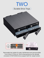 Boîtier de disque dur SATA MiniSAS 4 baies en aluminium pour serveur de bureau à échange à chaud SFF-8643 2,5 pouces