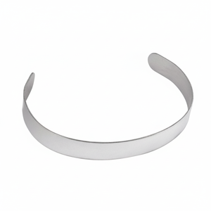 Bracciale a Polsino in Acciaio da 10mm alla Moda - Product Image 2