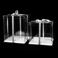 Cajas de plástico transparente para embalaje de tartas, Material de embalaje de plástico transparente de acetato PET PVC, embalaje desechable para Tartas, embalaje ecológico