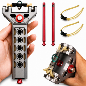 Lance-pierre G4 haute précision, automatique, robuste, en métal, kit complet avec poignée ergonomique pour la pratique du tir sur cible en extérieur - Product Image 1