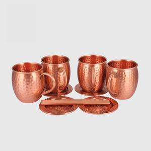 AXP-Mules <span class=keywords><strong>de</strong></span> Moscou en acier inoxydable, 100% plaqué cuivre, <span class=keywords><strong>lot</strong></span> <span class=keywords><strong>de</strong></span> <span class=keywords><strong>4</strong></span>, logo personnalisé, cadeau - Product Image 4