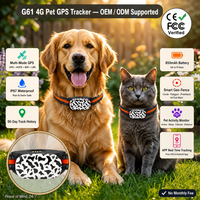 Traceur GPS Mini 4G Étanche Premium pour Chiens et Chats, Application Gratuite, Sans Abonnement, Géolocalisation Intelligente, Surveillance d'Activité des Animaux