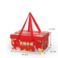 Boîte-cadeau ondulée transparente en PVC pour fruits, raisins et pommes, boîte d'emballage portable et épaissie avec couverture ciel et terre