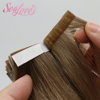 Extensions de cheveux à bandes adhésives en gros, couleur blond clair, lisses naturels, 100% cheveux humains Remy bruts