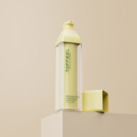 Flacon pompe airless carré PA157 15ml 30ml 50ml MS PP Emballage cosmétique personnalisé OEM à clipser pour sérum, lotion, crème, soins de la peau PPWR