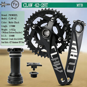 <span class=keywords><strong>Prowheel</strong></span> MTB Hollowtech Crankset 42-28T 44-28T Ensemble de pédaliers à double chaîne avec dérailleur avant - Product Image 6