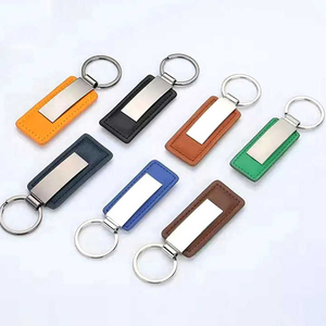 <b>Keychain</b> Metal Logo Promotional Custom Luxury Personalized Engraved Laser Engravable Blank Metal Custom Leather <b>Keychain</b> - Product Image 5