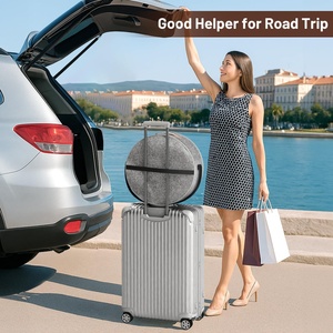 Cross-border <b>Hat</b> Storage <b>Box</b> Large-capacity Long-handled Zippered Foldable Travel <b>Hat</b> case Dustproof Modern Simple - Product Image 3