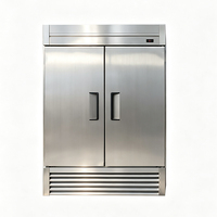 Réfrigérateur commercial vertical à 2 portes, congélateur, contrôle numérique de la température, étagères réglables, pour magasin de proximité