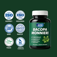 Extrait de Bacopa Monnieri Haute Puissance Marque Privée OEM/ODM – Améliore la Concentration et la Clarté Mentale – Naturel, Végétalien – 60 Capsules pour Adultes