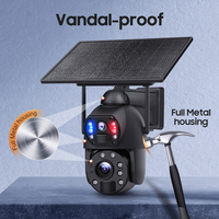 CONDA Outdoor Security Camera 10W Solar IP66 CMOS 6MP Zoom 20x Two-Way Audio Pan-Tilt Floodlight Alarm Motion Detection Cloud