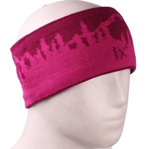 <span class=keywords><strong>Bandeau</strong></span> d'hiver en laine mérinos doublée de polaire douce et chaude avec logo jacquard personnalisé - Product Image 3