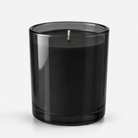 Bocaux à bougies en verre personnalisés gris, noir et colorés de 10 oz avec couvercles et boîtes d'emballage pour la décoration de la maison