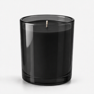 Stoples Lilin Kaca 10oz Warna Abu-abu Hitam Berwarna-warni dengan Tutup dan Kotak Kemasan untuk Dekorasi Rumah - Product Image 1