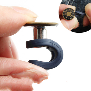 Nhà cung cấp chuyên nghiệp củ<span class=keywords><strong>a</strong></span> cổ điển Brass jeans nút Extender cho quần áo cho hàng may mặc với Shank phong cách vải trang trí logo - Product Image 6