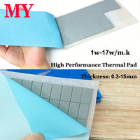 Pads thermiques/conducteurs de chaleur en gel de silice haute adhérence 1W-18W, feuille d'isolation pour le refroidissement des CPU/CPU de carte graphique