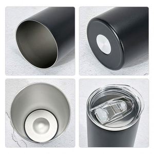 Vaso Térmico de Acero Inoxidable de 20oz con Logotipo Personalizado, Doble Pared, Recto, para Sublimación, Taza de Café Delgada con Pajita y Tapa - Product Image 2