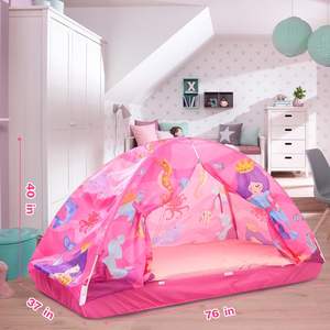 เต็นท์บ้านตุ๊กตาเจ้าหญิงสำหรับเด็กเล่นในร่ม บ้านหลังเล็กพร้อมเตียงนอน ผ้าฝ้าย เต็นท์สำหรับเด็กชายและเด็กหญิง - Product Image 2